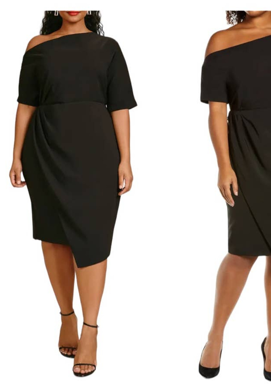 11 Honore dress black Adeline One shoulder size 12